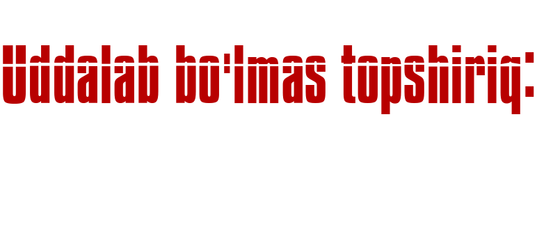 Uddalab bo'lmas vazifa: Oqibat