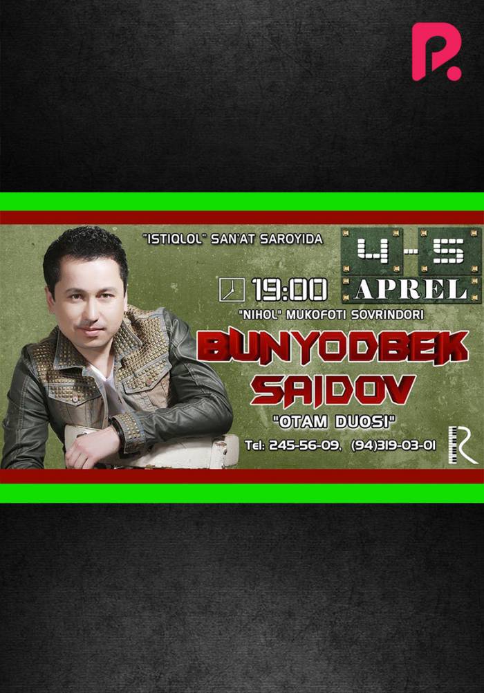 Bunyodbek Saidov 2016-yildagi konsert dasturi